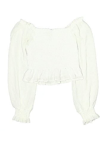 Aqua Long Sleeve Blouse (view 1)