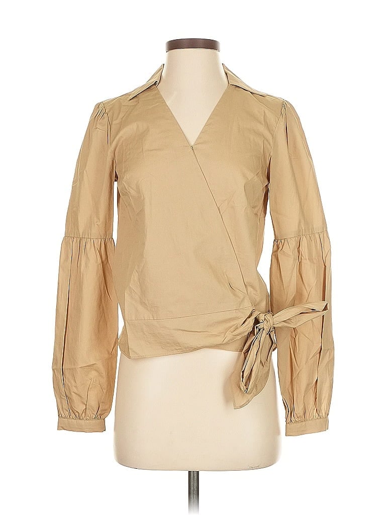 Pre-owned Michael Michael Kors Long Sleeve Blouse In Brown