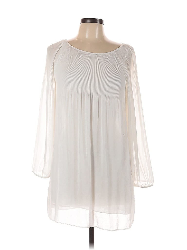 Pre-owned Max Studio 3/4 Sleeve Blouse In White