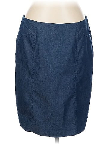 Anne Klein Denim Skirt (view 1)