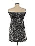 White Birch 100% Polyester Black Silver Cocktail Dress Size L - photo 2