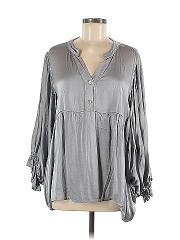 MADE IN ITALY 3/4 Sleeve Blouse (view 1)