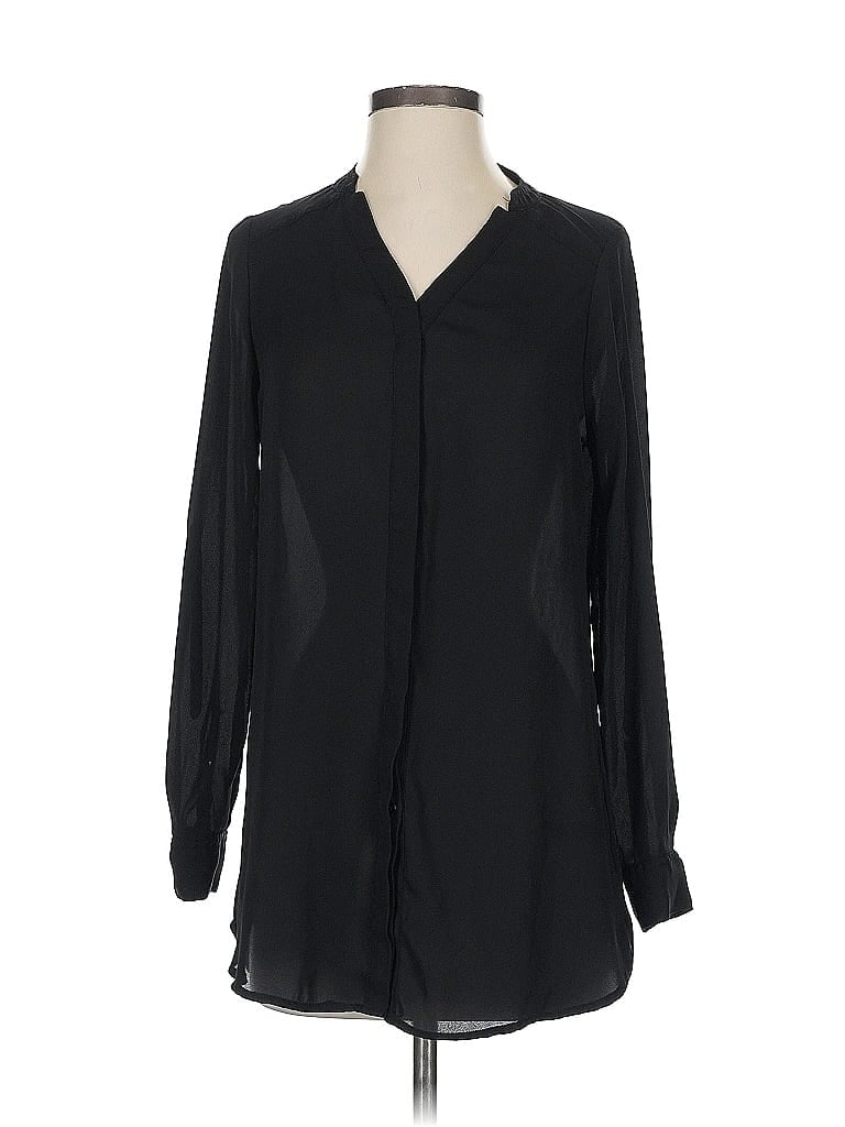 Click to view more detailed imagery on our partner's website Pre-owned Apt. 9 Long Sleeve Blouse In Black