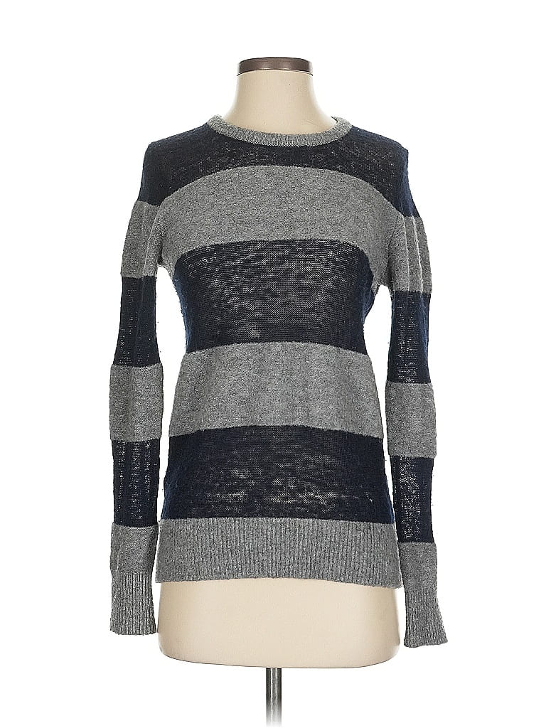 Pre-owned Ann Taylor Loft Wool Pullover Sweater In Gray