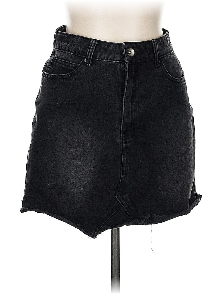 Pre-owned Others Follow Denim Skirt In Black