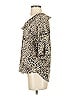 Harve Benard 100% Polyester Animal Print Tan 3/4 Sleeve Blouse Size S - photo 5