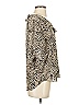 Harve Benard 100% Polyester Animal Print Tan 3/4 Sleeve Blouse Size S - photo 4