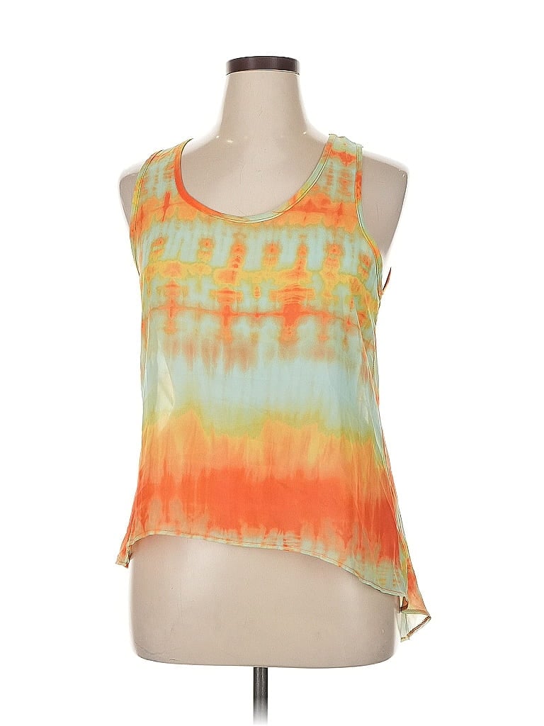 Pre-owned Love J Sleeveless Blouse In Orange