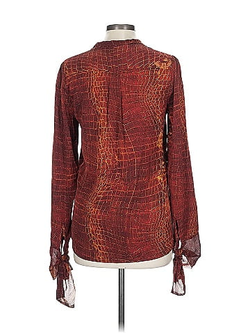 Diane von Furstenberg Long Sleeve Silk Top (view 2)