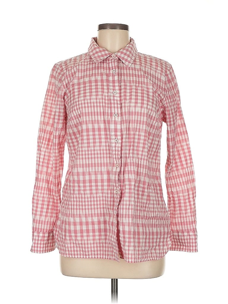Pre-owned Talbots Long Sleeve Button Down Shirt In Pink