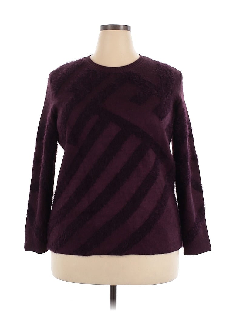Pre-owned Calvin Klein Pullover Sweater In Purple