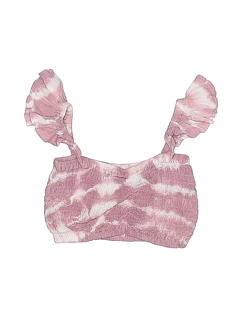 Pre-owned Tiare Hawaii Kids' Sleeveless Top Purple Sweetheart Neckline Tops