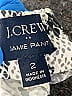 J.Crew Factory Store 100% Polyester Paisley Silver White Casual Pants Size 2 - photo 3