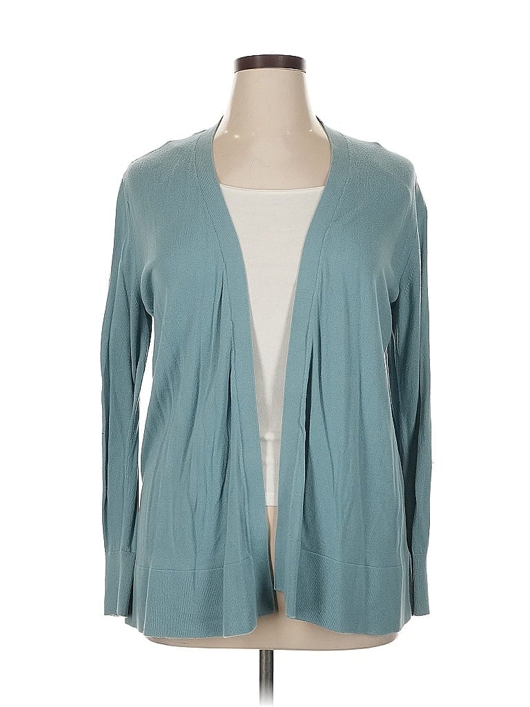 Pre-owned Ann Taylor Loft Outlet Cardigan Sweater In Blue