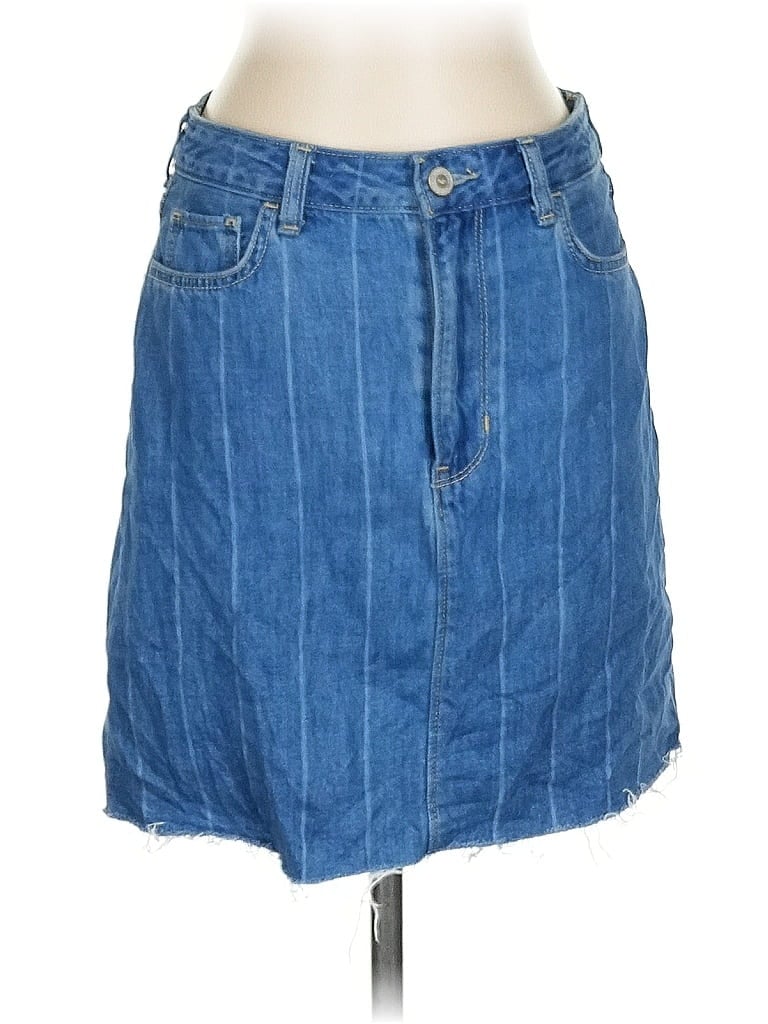 Pre-owned Hollister Denim Skirt In Blue