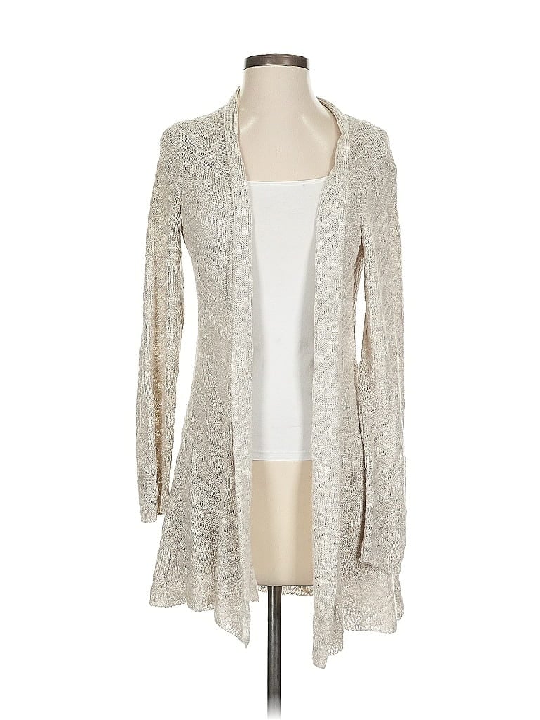 Pre-owned Eileen Fisher Cardigan Sweater In White