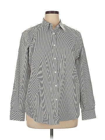 Jones New York Signature Long Sleeve Button-Down Shirt (view 1)