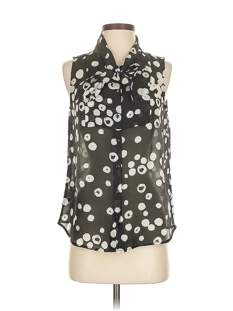 Pre-owned Ann Taylor Loft Sleeveless Blouse In Black