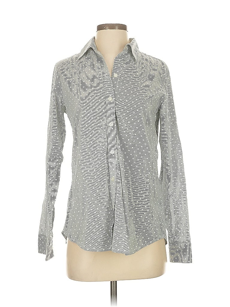 Pre-owned Banana Republic Long Sleeve Button Down Shirt In Gray