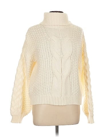 Woven Heart Turtleneck Sweater (view 1)