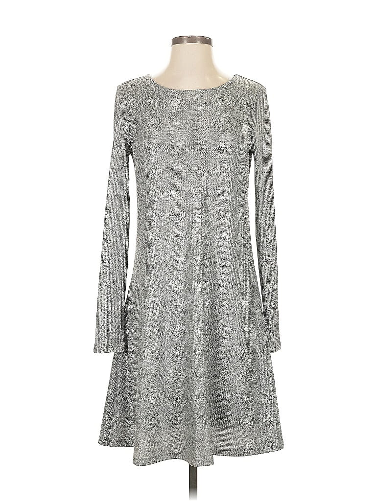 Pre-owned Bar Iii Casual Dress In Gray