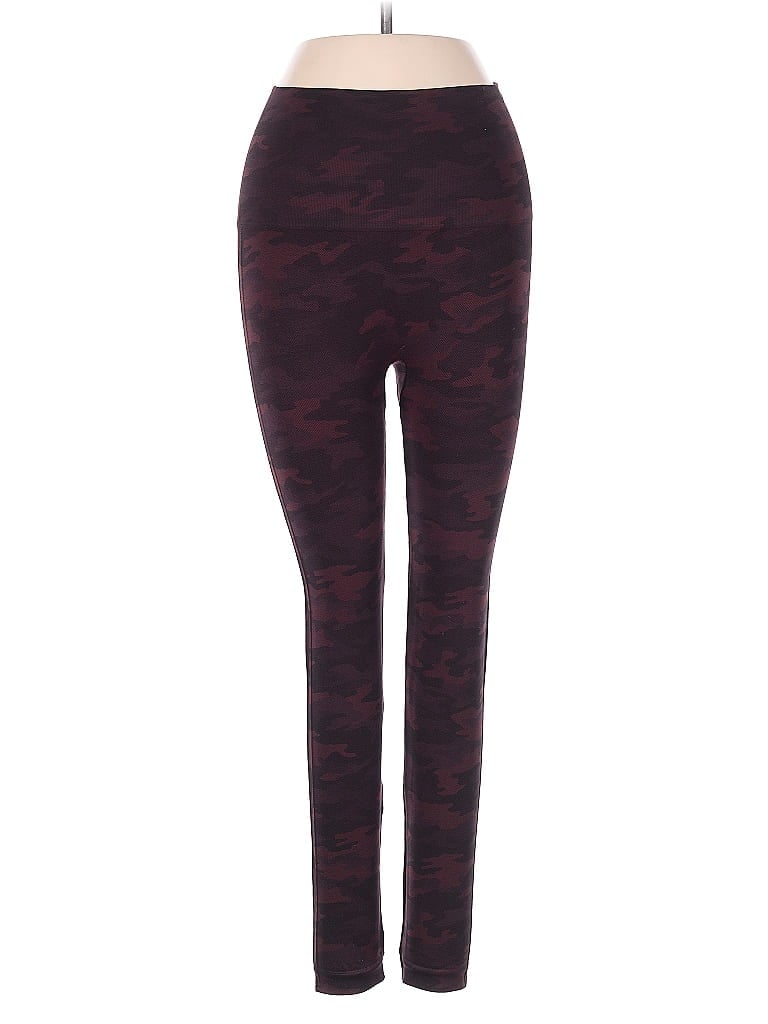 Pre-owned Spanx Leggings In Burgundy