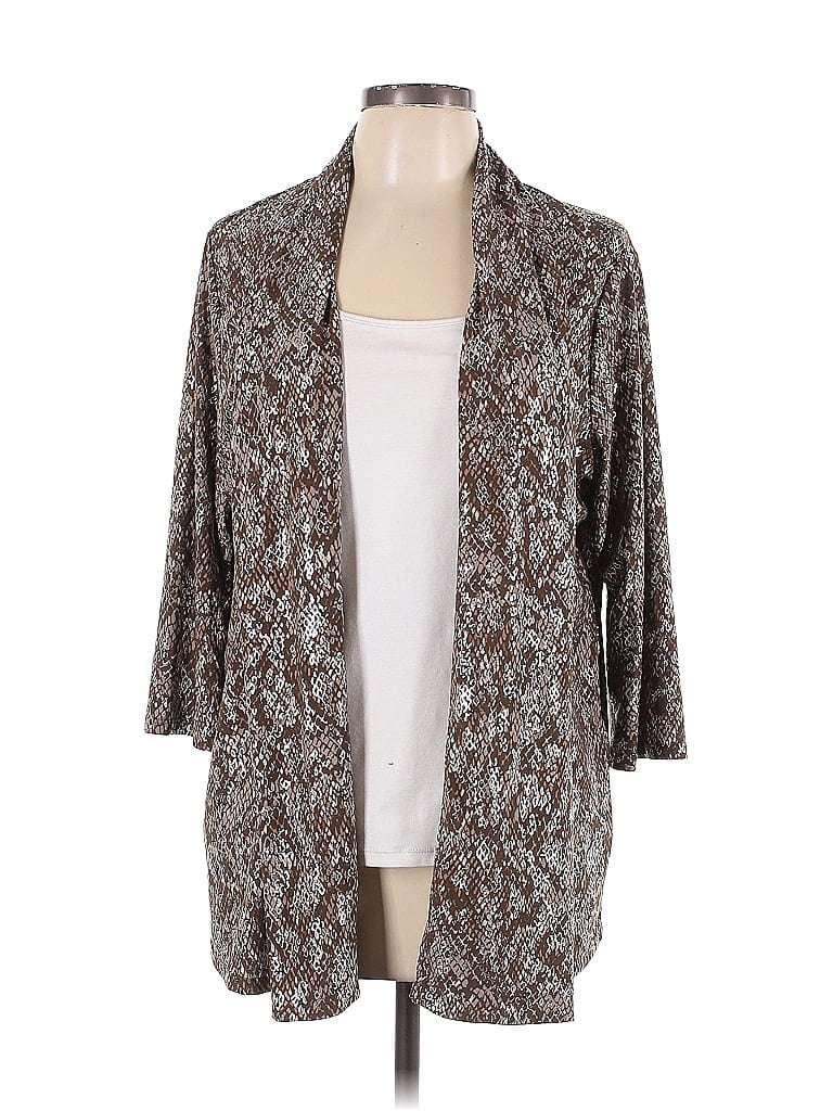 Pre-owned Emily Daniels Cardigan Sweater In Brown