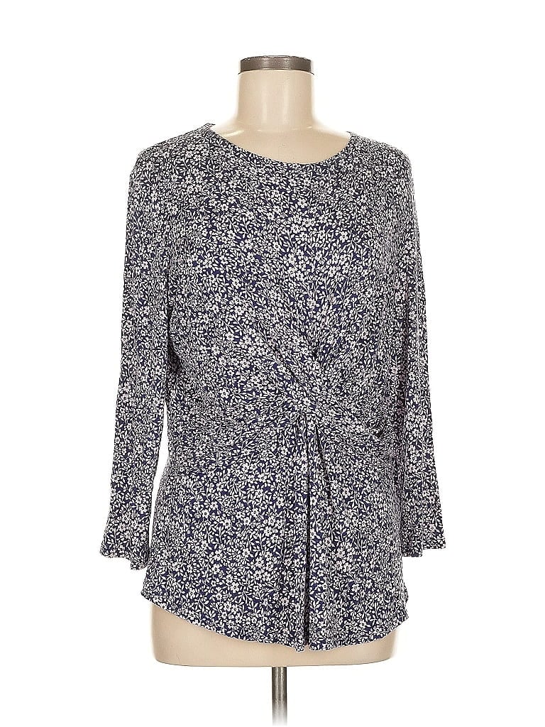 Pre-owned Juicy Couture Long Sleeve Blouse In Blue