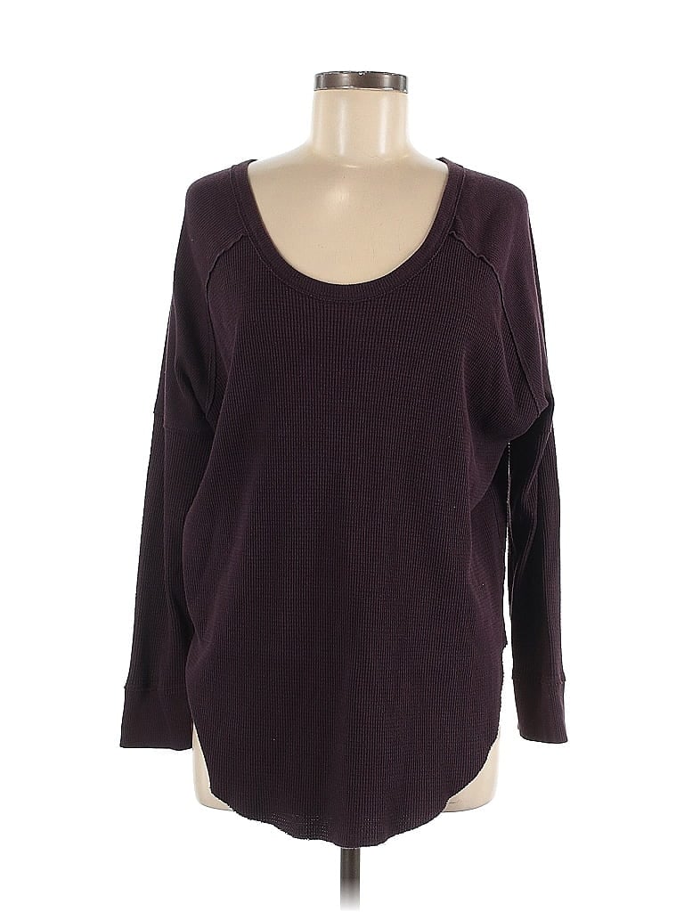 Pre-owned Tna 3/4 Sleeve T-shirt In Burgundy