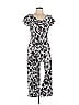 Honey and Rosie 100% Polyester Graphic Silver Jumpsuit Size 12 - photo 1