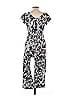 Honey and Rosie 100% Polyester Graphic Silver Jumpsuit Size 12 - photo 2