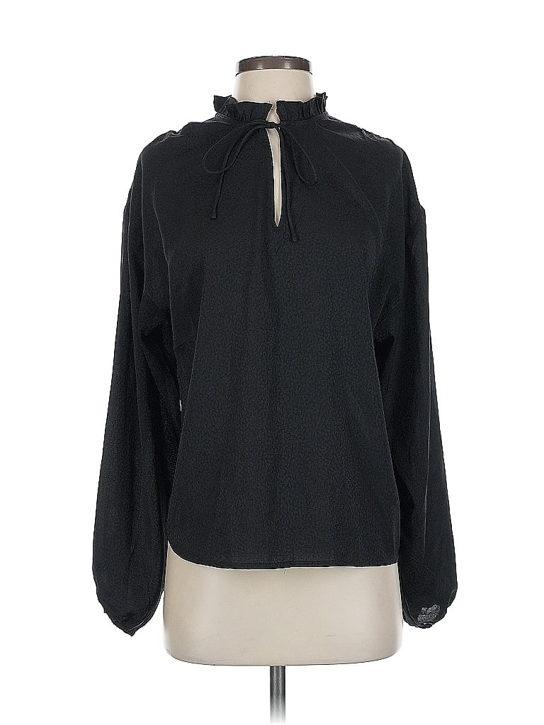 Pre-owned Express Long Sleeve Blouse In Black