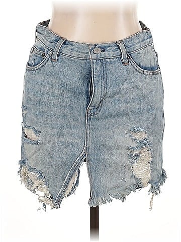 We the Free Denim Skirt (view 1)