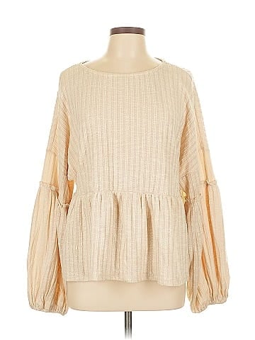 Peach Love Long Sleeve Blouse (view 1)