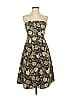 J.Crew 100% Polyester Paisley Gray Black Casual Dress Size 4 (estimated) - photo 1