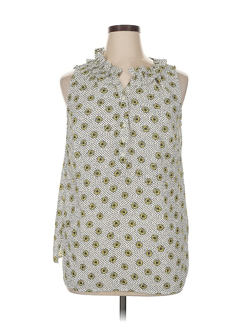 Click to view more detailed imagery on our partner's website Pre-owned Talbots Sleeveless Blouse In White