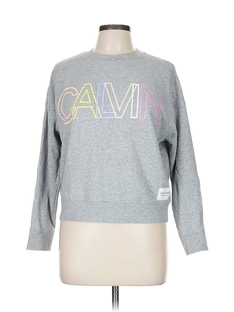 Pre-owned Calvin Klein Performance Sweatshirt In Gray