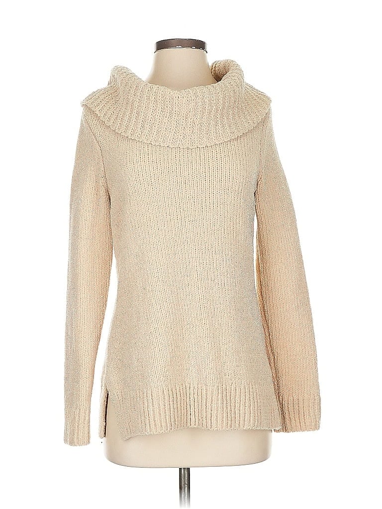 Pre-owned White House Black Market Turtleneck Sweater In Brown