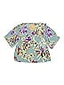 Assorted Brands Floral Teal 3/4 Sleeve Blouse Size XL (youth) - photo 1