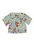 Assorted Brands Floral Teal 3/4 Sleeve Blouse Size XL (youth) - photo 2