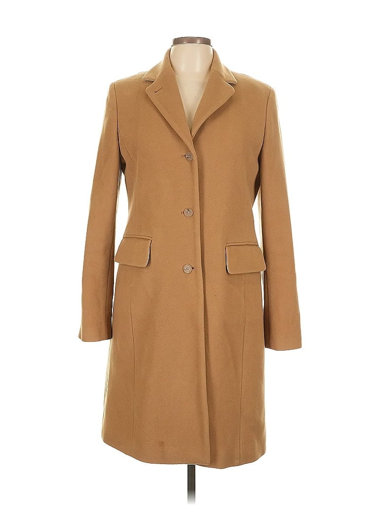 J.Crew Tan Wool Coat Size 10 - photo 1