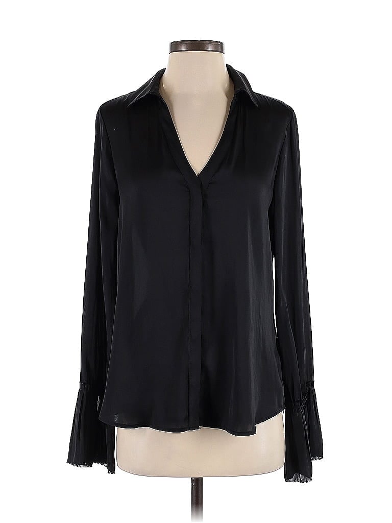 Pre-owned Paige Long Sleeve Blouse In Black