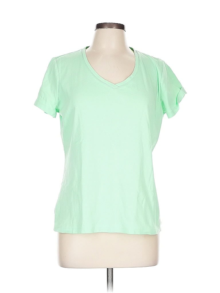 Pre-owned St. John's Bay Active T-shirt In Green