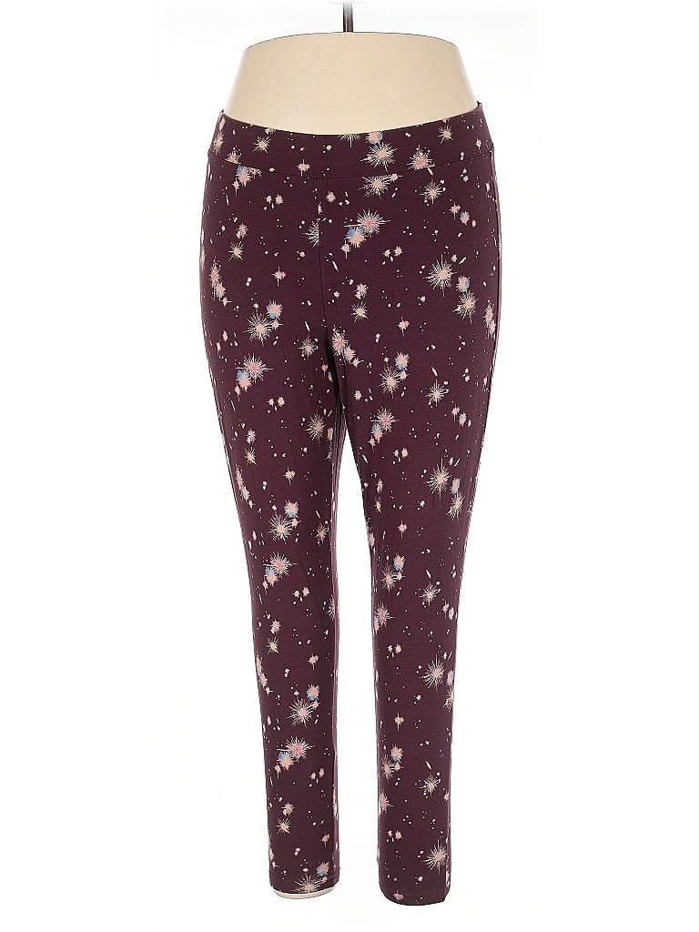 Pre-owned Torrid Active Pants In Burgundy