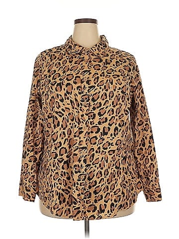 Jessica London Long Sleeve Button-Down Shirt (view 1)
