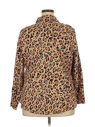 Jessica London Long Sleeve Button-Down Shirt (view 2)