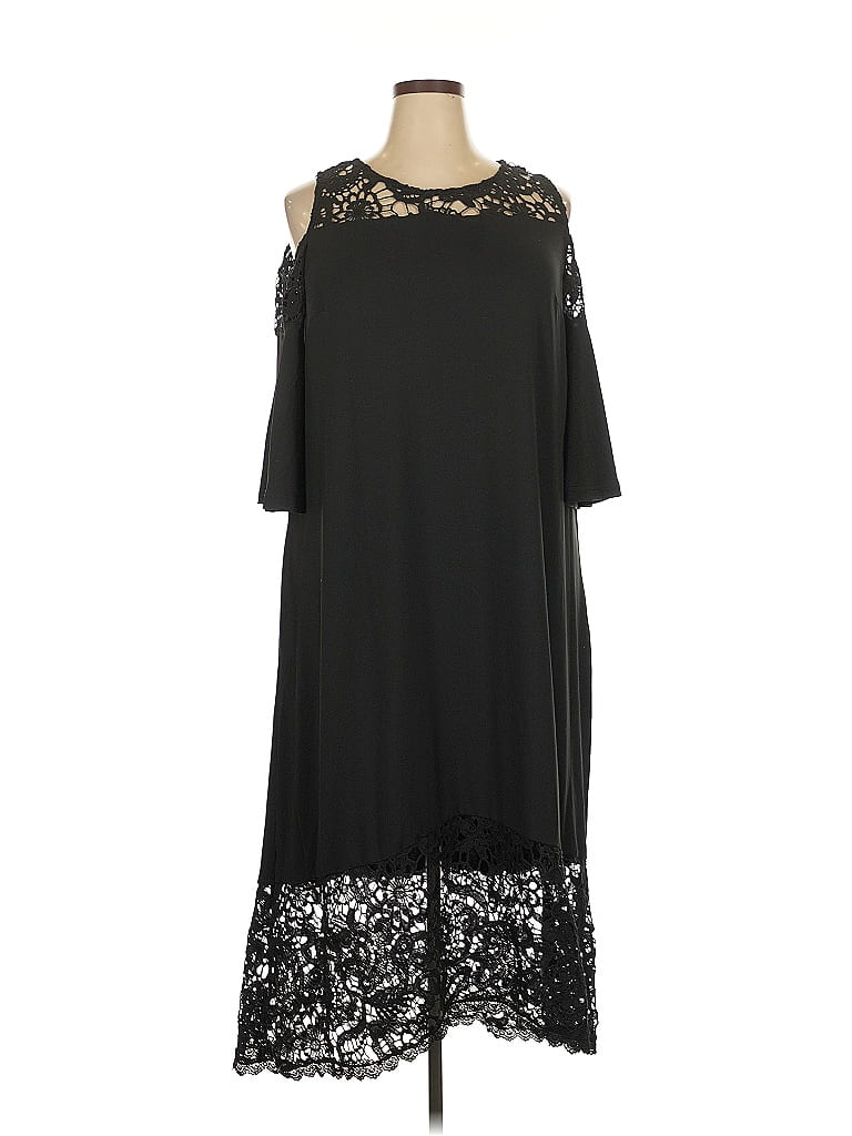 Roaman's Black Casual Dress Size 18 - photo 1