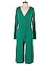BCBGeneration Solid Green Jumpsuit Size S - photo 1