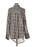 FP One 100% Cotton Tweed Gray Blue Long Sleeve Blouse Size S - photo 2