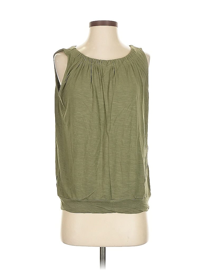 Pre-owned Ann Taylor Loft Outlet Sleeveless Blouse In Green